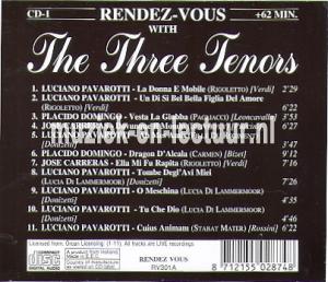 Rendez-Vous With The Three Tenors – CD-1