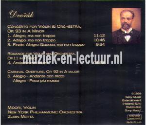 Dvorak: Violin Concerto/ Romance/ Carnival Overture