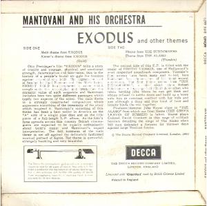 Main theme from Exodus - Karen's theme from Exodus - Theme from The Sundowners - Theme from The Alamo