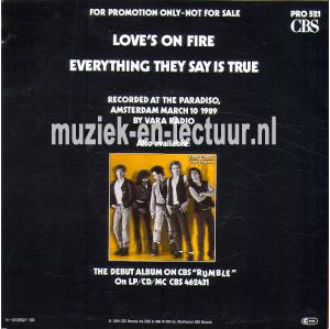 love's on fire (live in Amsterdam) - Everything they say is true