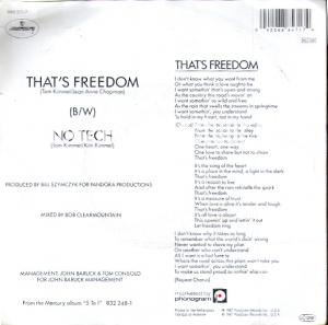 That's freedom - No tech