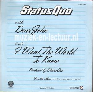 Dear John - I want the world to know