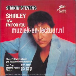 Shirley - I'm for you