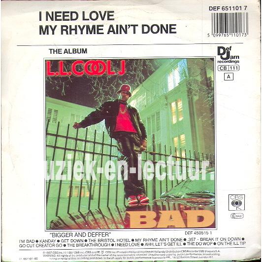 I need love - My rhyme ain't done