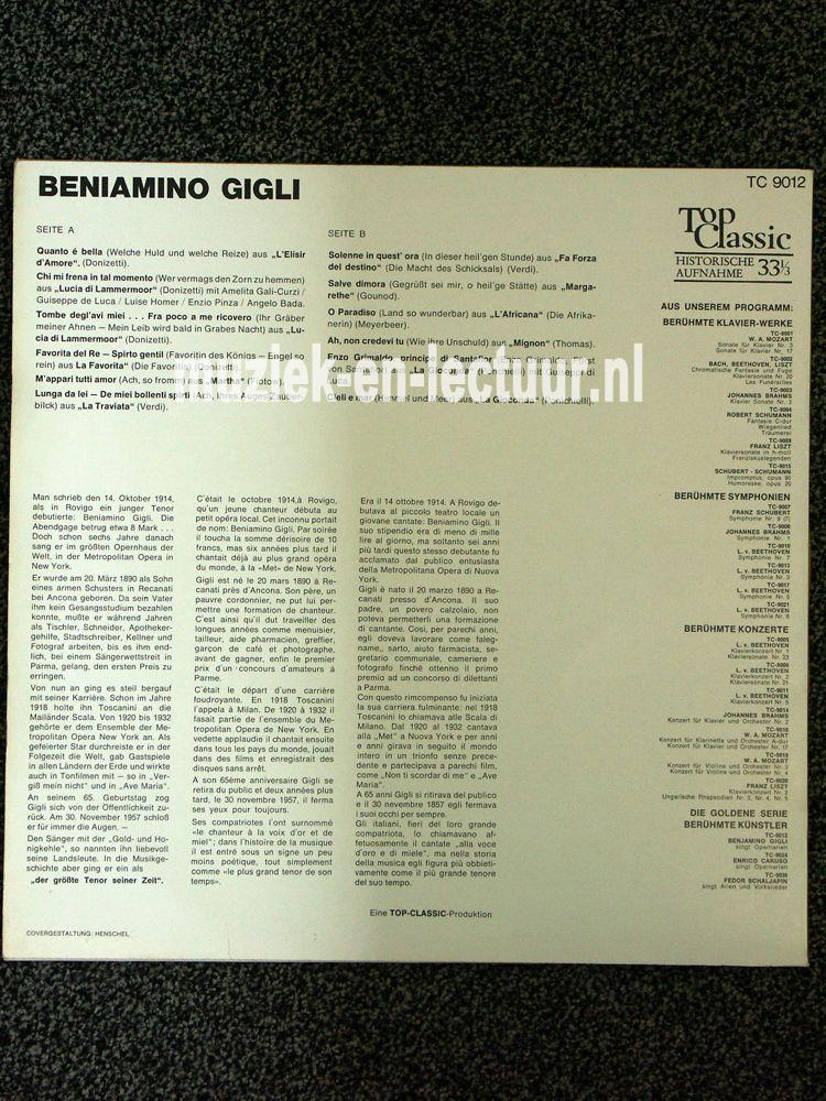 Beniamino Gigli singt aus den opern...
