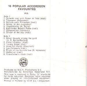16 poular accordeon