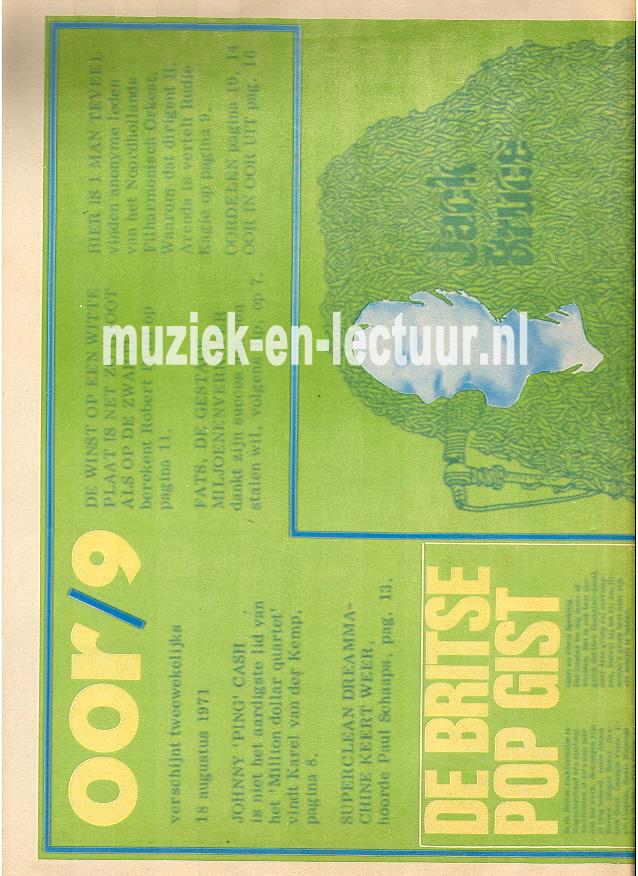 Muziekkrant Oor 1971 nr. 09