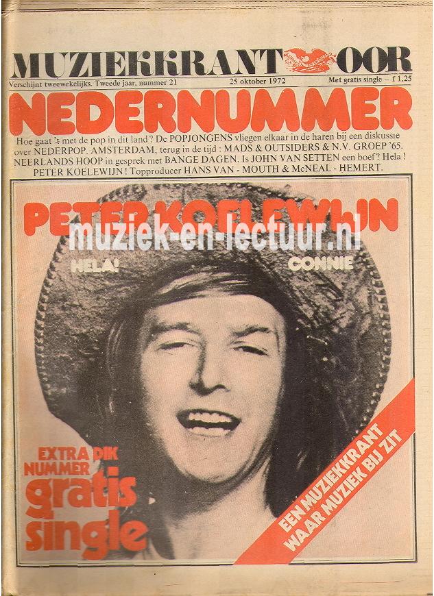 Muziekkrant Oor 1972 nr. 21