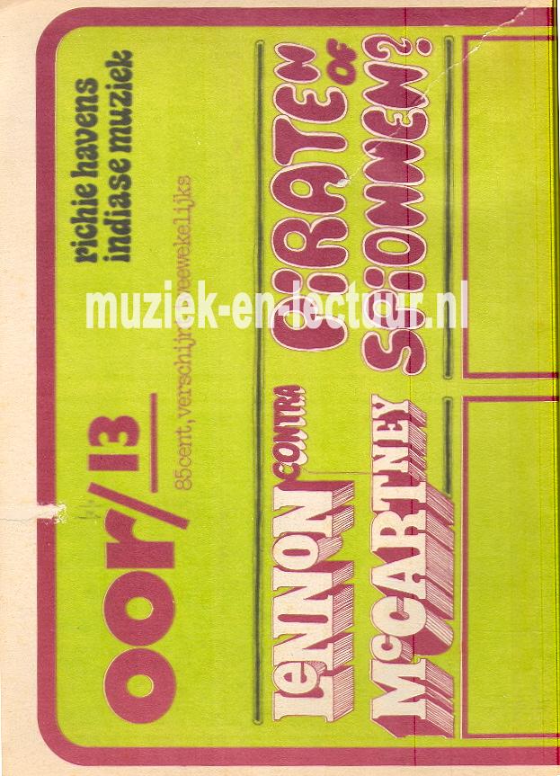 Muziekkrant Oor 1971 nr. 13