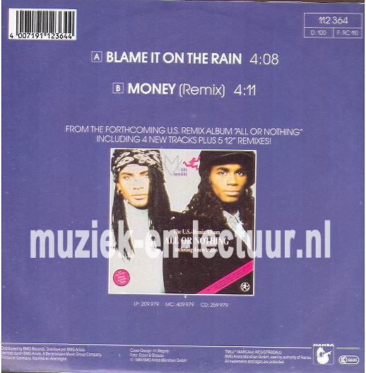 Blame it on the rain - Money