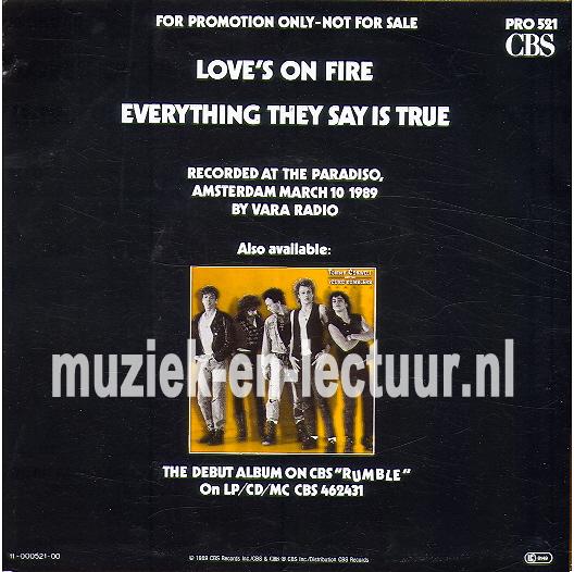 love's on fire (live in Amsterdam) - Everything they say is true
