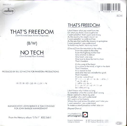 That's freedom - No tech