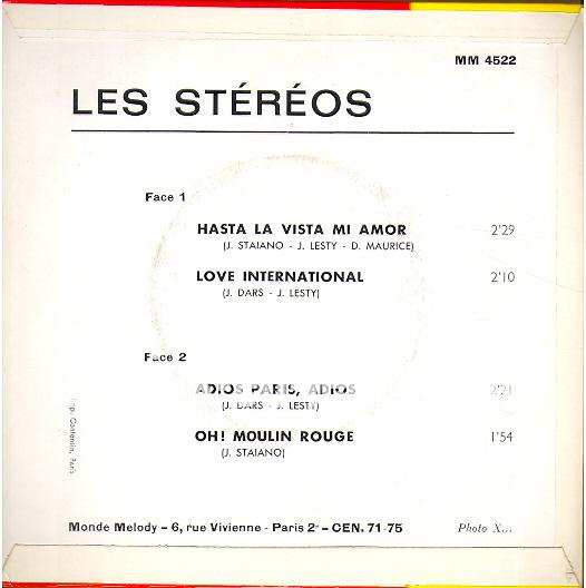 Hasta la vista mi amor - Love international - Adios Paris, adios - Oh! Moulin Rouge Hasta la vista mi amor - Love international - Adios Paris, adios - Oh! Moulin Rouge