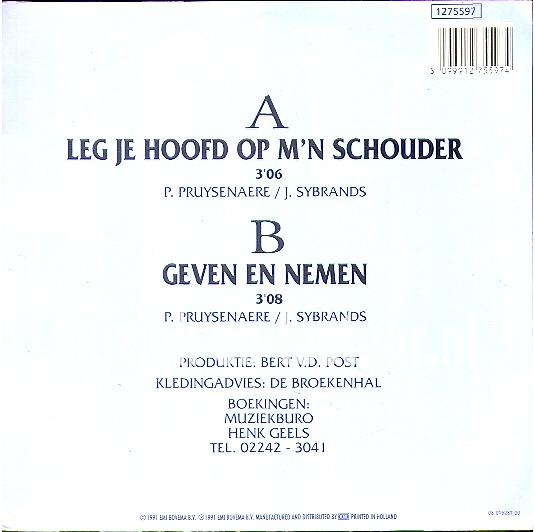 Leg je hoofd op m'n schouder - Geven en nemen Leg je hoofd op m'n schouder - Geven en nemen