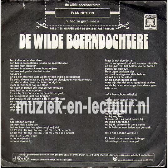 De wilde boerndochtere - 'k had zo geirn mee a