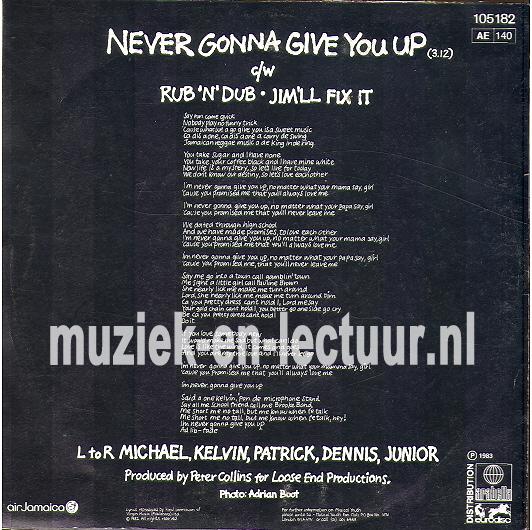 Never gonna give you up - Rub 'n' dub - Jim'll fix it Never gonna give you up - Rub 'n' dub - Jim'll fix it