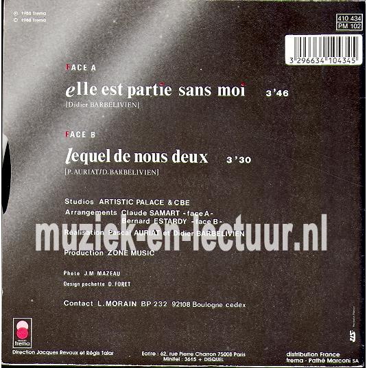 Elle est partie sans moi - Lequel de nous deux