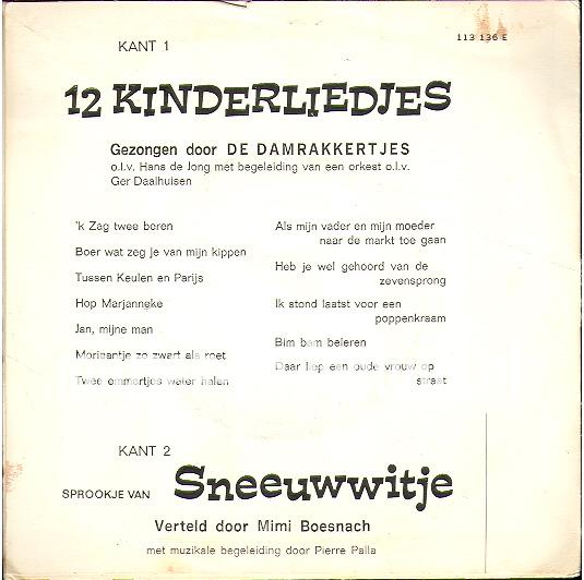 12 kinderliedjes - Sneeuwwitje