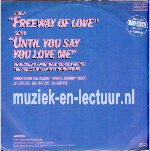 Freeway of love - Until you say you love me